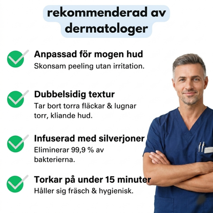 Antibakteriell skrubbhandduk